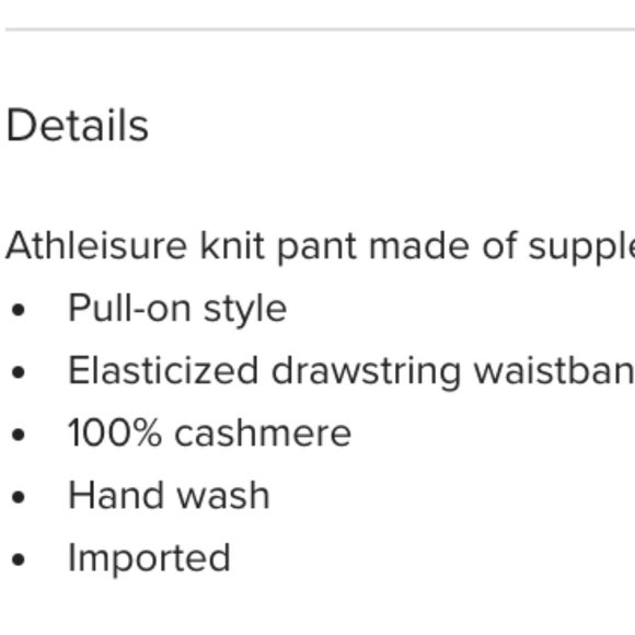 HUDSONS BAY CASHMERE jogger NWT - Picture 3 of 4